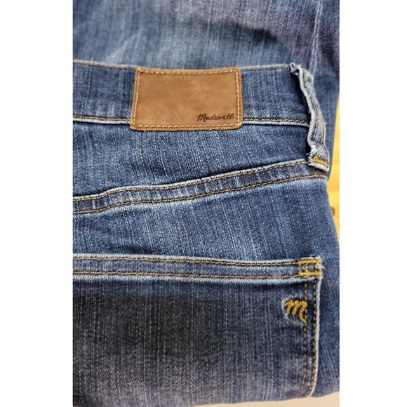 Madewell High Rise Slim Boyjean Dark Wash Denim Jeans Cropped Hem - Picture 11 of 11